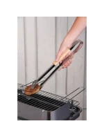 GRILOVACÍ KLEŠTĚ S DŘEVĚNOU RUKOJETÍ