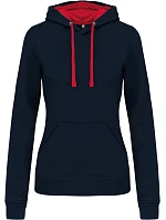 Kariban K 465 Dámská mikina s kontrastní kapucí 20.K465 navy/red Kariban K 465 Dámská mikina s kontrastní kapucí 20.K465 navy/red