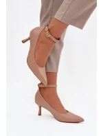 Lodičky s páskem tmavě béžové Perrine