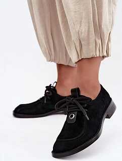 Dámské barefoot polobotky z přírodní semiše D&A CR62-3460 černé