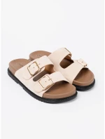 Trendy dámské Jasnobeżowy  nazouváky platforma