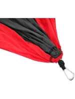 CESTOVNÍ HOUPACÍ SÍŤ PRO 2 OSOBY 270X140CM ČERNÁ A ČERVENÁ