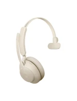 Bezdrátová sluchátka do uší Jabra Evolve2 65 UC Mono Link380a, béžová + stojánek