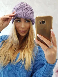 Roma Bis fleecová čepice K235 fialová