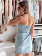 Džínové trubicové mini šaty NETUBA modré FashionStreet EY2591 Džínové trubicové mini šaty NETUBA modré FashionStreet EY2591