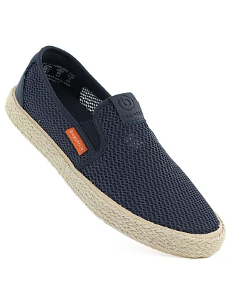 Pánské slip-on polobotky Bugatti TT153055 tmavě modré espadrilky