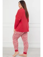 Italská móda Evora long r. long sp. barva:c.red/print