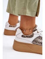 Dámská pohodlná sportovní obuv GOE LL2N4052 Bílo-béžová