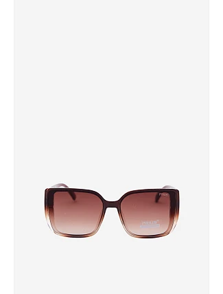 Sluneční brýle s ozdobnými detaily Hnědé