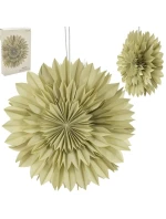 DEKORAČNÍ PAPÍROVÁ ZÁVĚSNÁ HVĚZDA 3D 50CM ZELENÁ