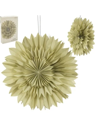 DEKORAČNÍ PAPÍROVÁ ZÁVĚSNÁ HVĚZDA 3D 50CM ZELENÁ