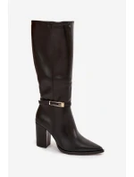 Kozačky na podpatku model 221159 Step in style Kozačky na podpatku model 221159 Step in style