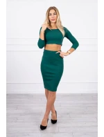 Souprava halenky a sukně zelená Souprava halenky a sukně zelená