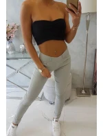 Kalhoty v barvě denim šedé