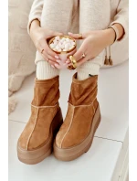 Kožené dámské boty na masivní podrážce Camel Zazoo 3424