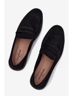 Dámské mokasiny z eko semiše černé Renelia