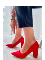 Dámské lodičky na sloupkovém podpatku NF-76P červená - Seastar Dámské lodičky na sloupkovém podpatku NF-76P červená - Seastar