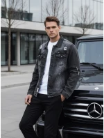 FashionStreet pánská šedá džínová bunda TX4369