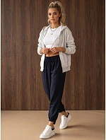 Dámské jogger kalhoty s gumou v pase, tmavě modré, FashionStreet UY3166