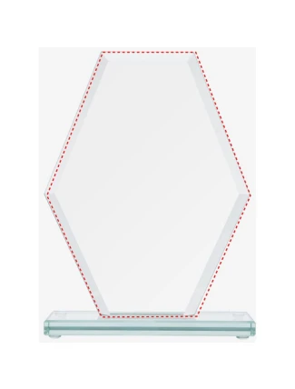 Skleněná trofej s matným podstavcem