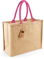 Westford Mill W 407 Jutová nákupní taška "Classic" 50.0407 natural/fuchsia Westford Mill W 407 Jutová nákupní taška "Classic" 50.0407 natural/fuchsia