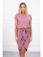 Šaty s obálkou dole tmavě růžové Šaty s obálkou dole tmavě růžové