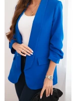 Dámská sako bez zapínání s podšívkou S/M chabrová
