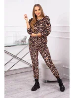 Dámský set s leopardím vzorem béžové barvy - Kesi Dámský set s leopardím vzorem béžové barvy - Kesi