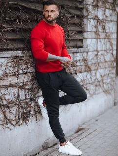 FashionStreet pánská červeno-černá tepláková souprava AX0739
