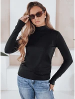 Dámský svetr s polovičním rolákem TARLENA black FashionStreet MY2483