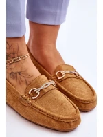 Klasické semišové mokasíny se zdobením Camel Amera Klasické semišové mokasíny se zdobením Camel Amera