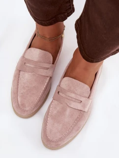 Dámské mokasyny z eko semiše Špinavě růžová Renelia