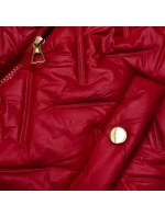 Červená dámská vesta s kožešinovou podšívkou S'West (B8252-404)