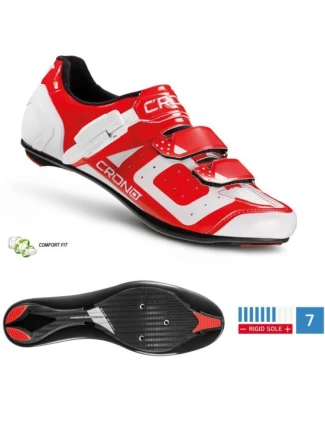 CRONO silniční obuv CR-3 červená 42 nylonová