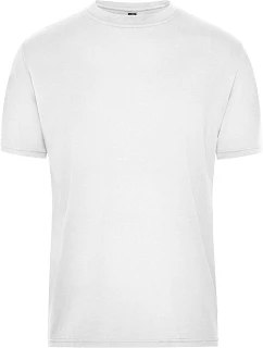 Daiber JN 1808 Pánské pracovní tričko z bio bavlny - Solid 02.1808 white