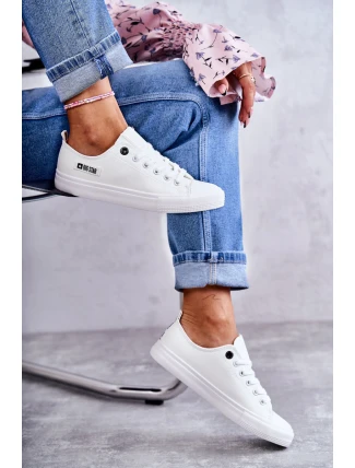 Dámské nízké kožené tenisky Big Star KK274010 Bílé