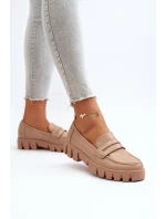 Dámské mokasíny z ekologické kůže béžové Seravisa