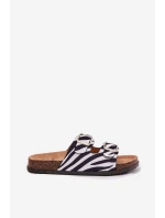 Dámské Pantofle S Přezkami Zebra Oliena