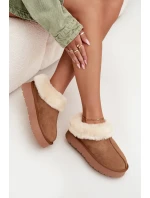 Kožené semišové zimní boty dámské s kožešinou camel Mivelle Kožené semišové zimní boty dámské s kožešinou camel Mivelle