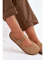 Baleríny Barefoot z přírodního semiše Zazoo 316 béžové