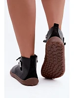Dámské kožené polobotky barefoot černé Sireya Dámské kožené polobotky barefoot černé Sireya
