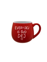 EVERY DEJ IS GUD DEJ - červený keramický hrníček 300 ml