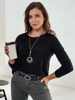 MINIMODA dámská halenka s přívěskem černá FashionStreet RY2678