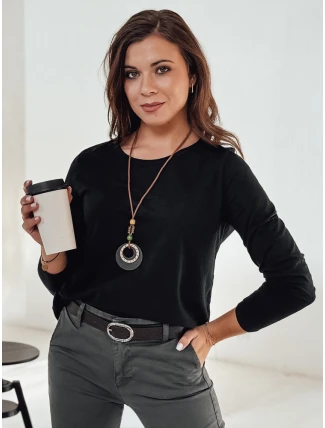 MINIMODA dámská halenka s přívěskem černá FashionStreet RY2678