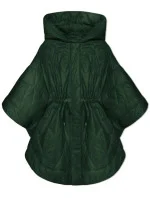 Tmavě zelená bunda typu pončo (P3-6911-33) Tmavě zelená bunda typu pončo (P3-6911-33)
