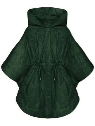 Tmavě zelená bunda typu pončo (P3-6911-33) Tmavě zelená bunda typu pončo (P3-6911-33)