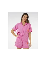 Dámské tričko RIP CURL Hotel Malibu Embroid Shirt, růžové Dámské tričko RIP CURL Hotel Malibu Embroid Shirt, růžové