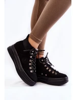 Boty Cross Jeans KK2R4074C Černé Boty Cross Jeans KK2R4074C Černé