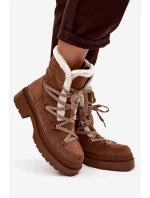 Dámské sněhule s kožíškem Camel Irmara Dámské sněhule s kožíškem Camel Irmara