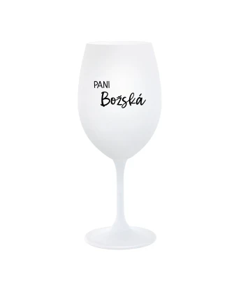 PANI BOŽSKÁ - biely pohár na víno 350 ml